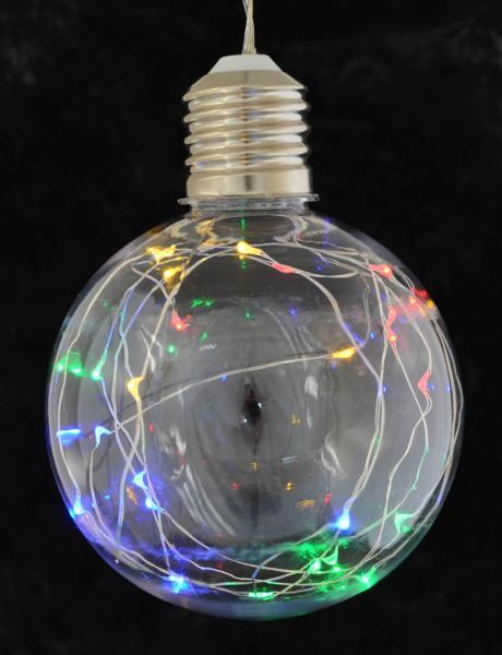 Шар Yes! Fun ⌀ 13 см Прозрачный с LED нитью 25 лампочек Разноцветный (972719)