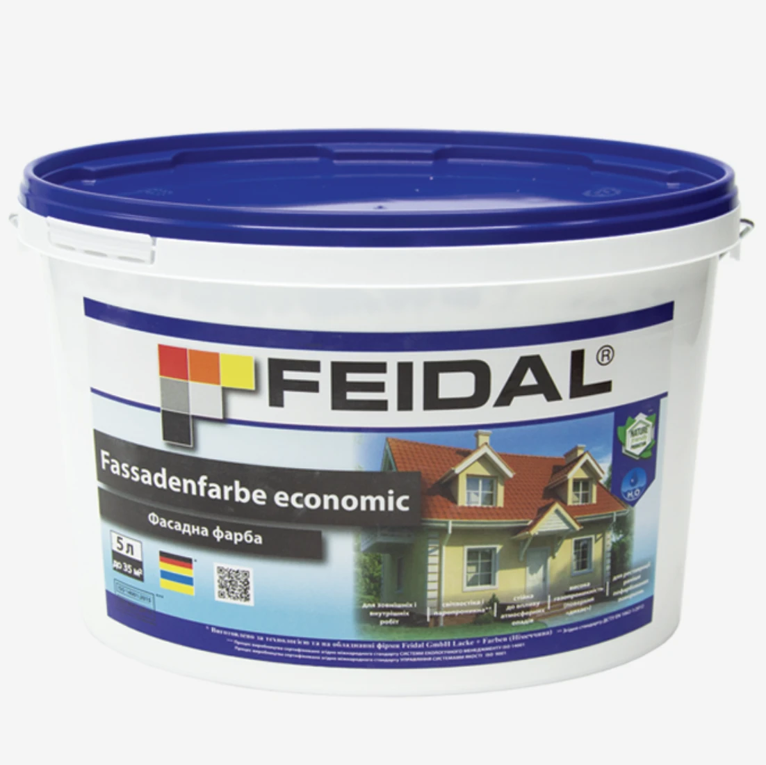 Краска фасадная Feidal Fassadenfarbe economic 5 л (1886454940)