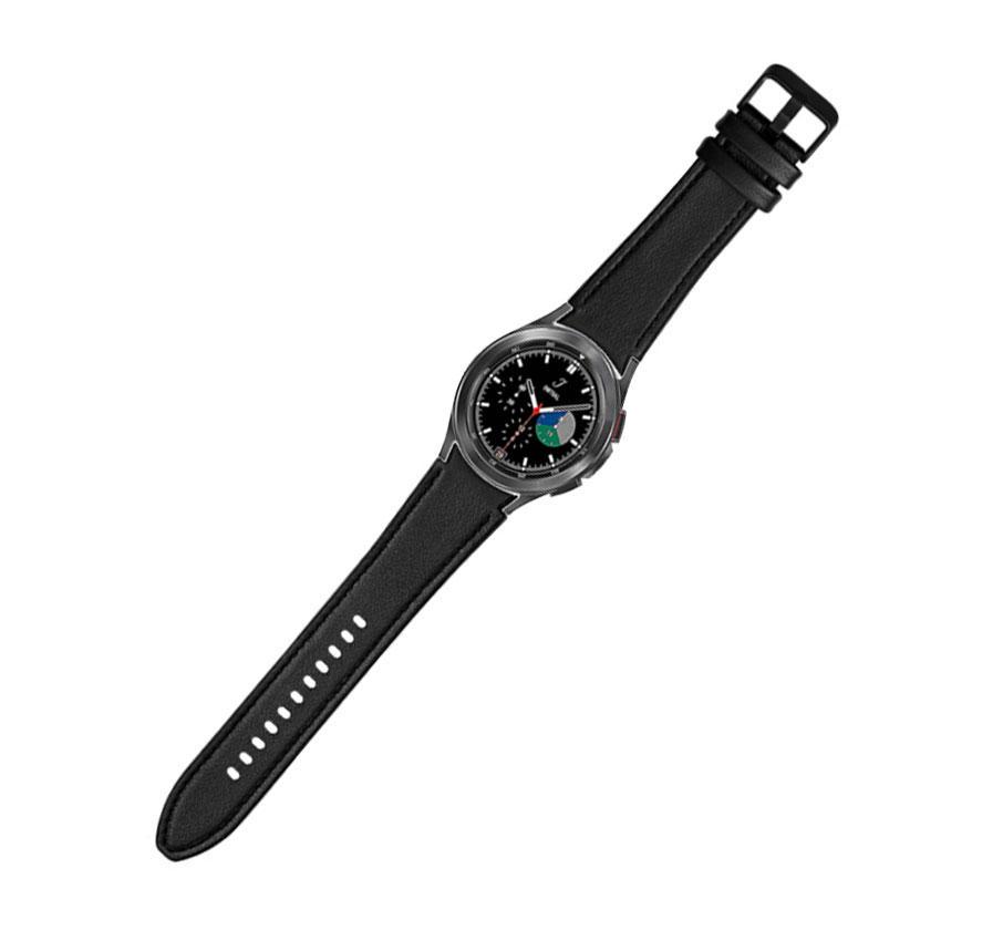 Ремешок Primo Leather Silicone для часов Samsung Galaxy Watch 4 Classic 46 мм SM-R890/SM-R895 Black (1521740080) - фото 7 Ремешок Primo Leather Silicone для часов Samsung Galaxy Watch 4 Classic 46 мм SM-R890/SM-R895 Black (1521740080) - фото 7