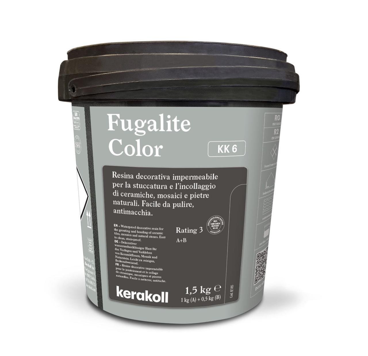 Затирка епоксидна Kerakoll Fugalite Color КК6 1,5 кг Сірий (29156985) - фото 1 Затирка епоксидна Kerakoll Fugalite Color КК6 1,5 кг Сірий (29156985) - фото 1