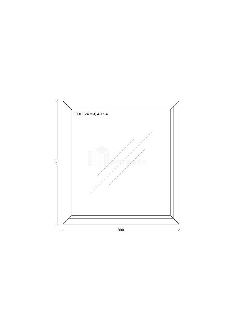 Окно металлопластиковое WDS Miroplast глухое 800х850 мм - фото 2 Окно металлопластиковое WDS Miroplast глухое 800х850 мм - фото 2