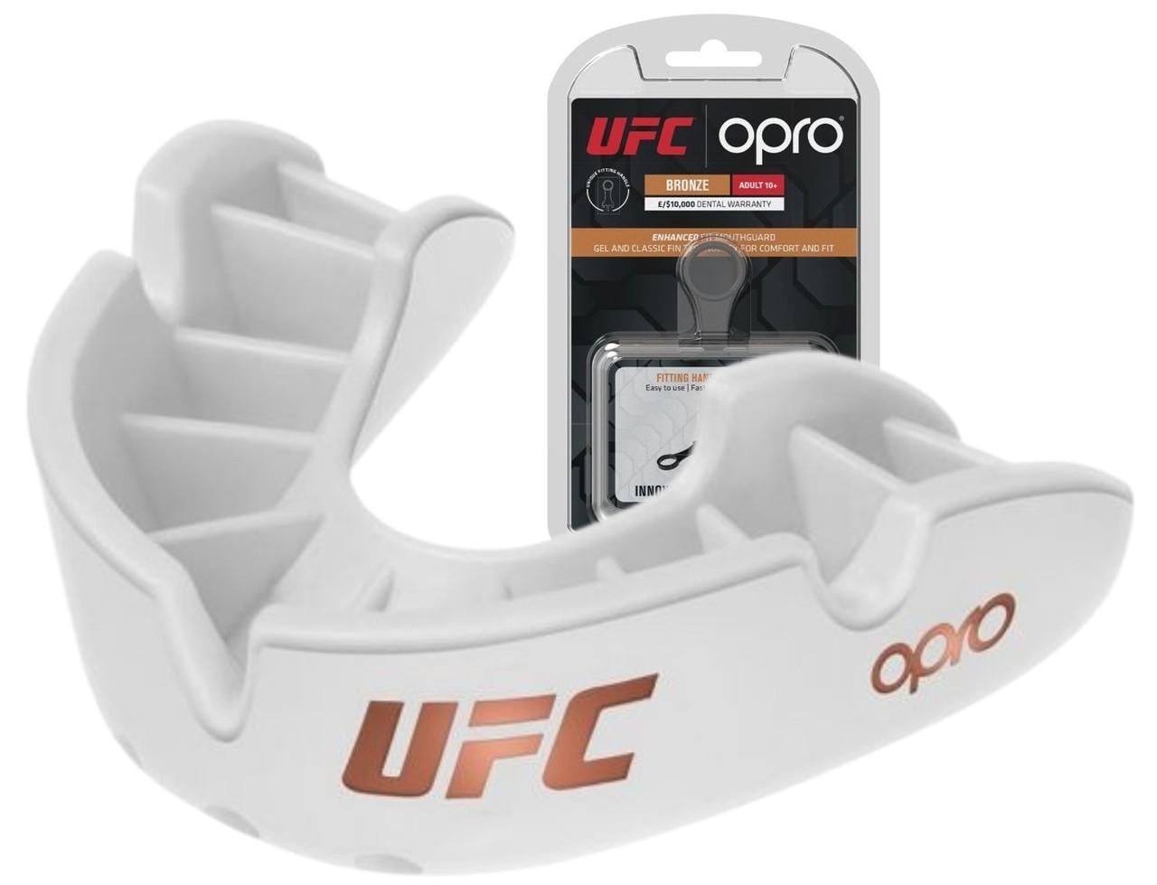 Капа боксерская Opro Bronze UFC Hologram White (UFC_Bronze_W)