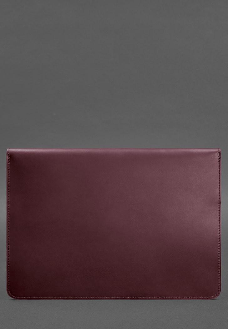 Чохол конверт шкіряний на магнітах для ноутбука універсальний Crazy Horse Бордовий (A-027997) - фото 3