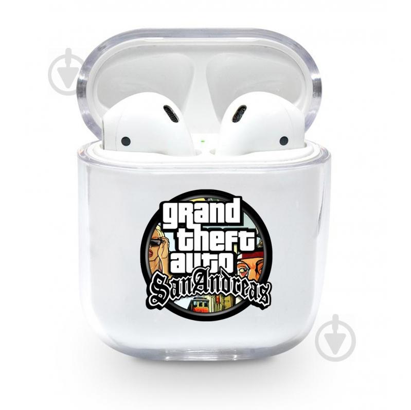 Прозрачный силиконовый чехол Apple AirPods с рисунком - Game (KAP1166)