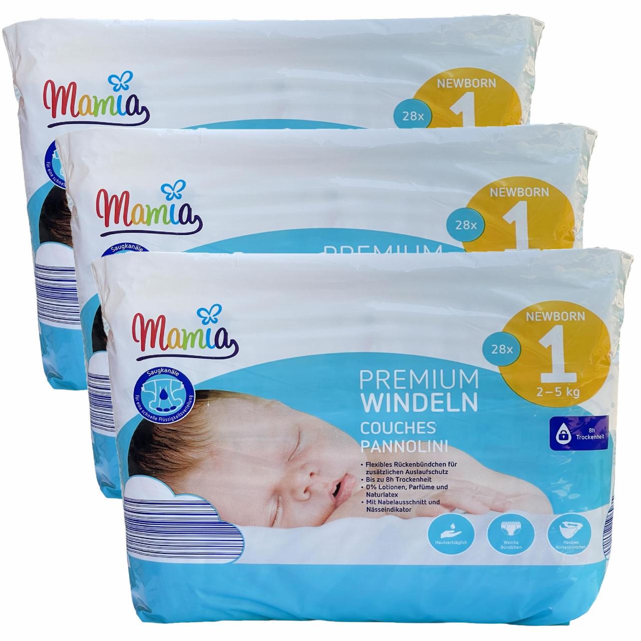 Підгузки Mamia Premium 1 2-5 кг 84 шт. (2740681675)