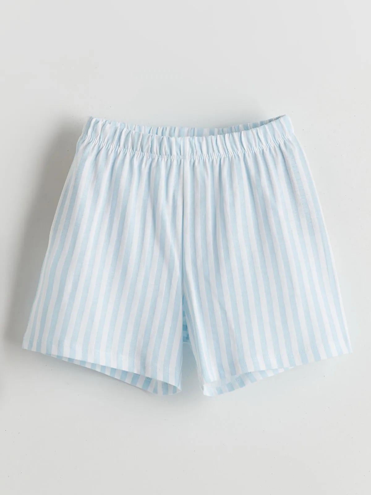 Шорти H&M Смужка 104 см Біло-блакитний (Х211010710586) Шорти H&M Смужка 104 см Біло-блакитний (Х211010710586)