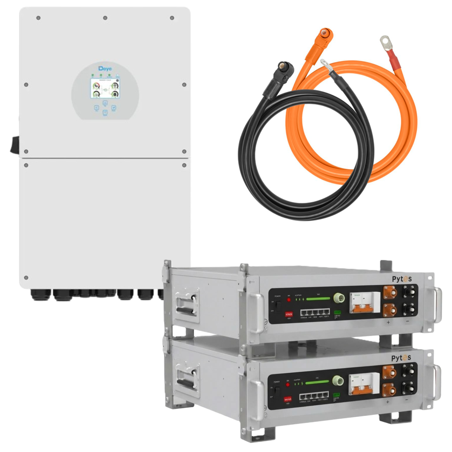 Комплект автономного энергоснабжения Deye SUN-16K-SG01LP1-EU 16 кВт и Pytes V5°α Plus H+ 2 шт. 5,12 кВт/год LiFePO4
