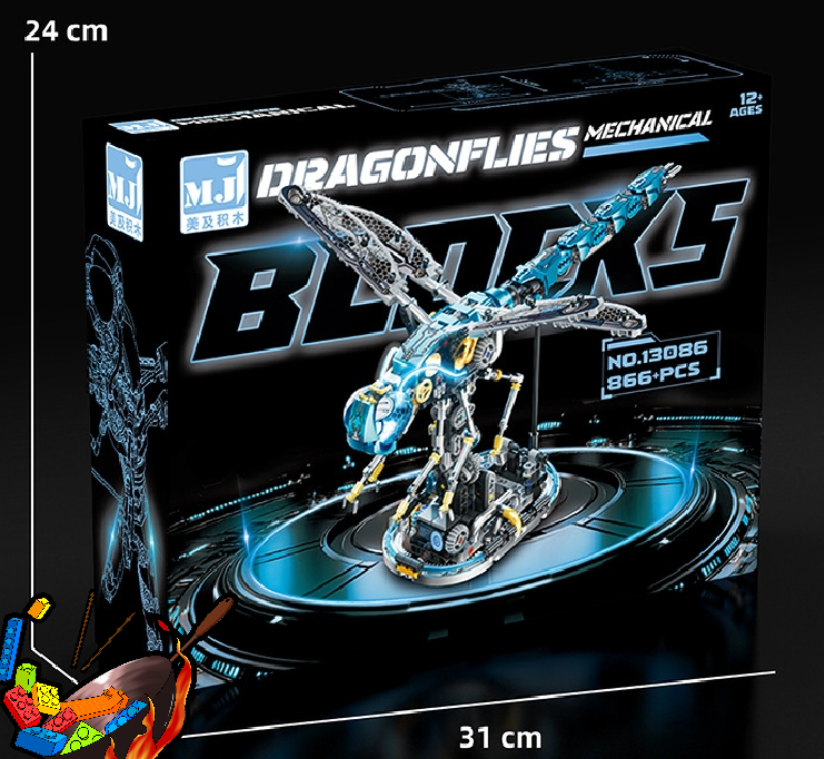 Конструктор механічний MJI Стрекоза для дітей та дорослих 866 дет. (13086) - фото 2