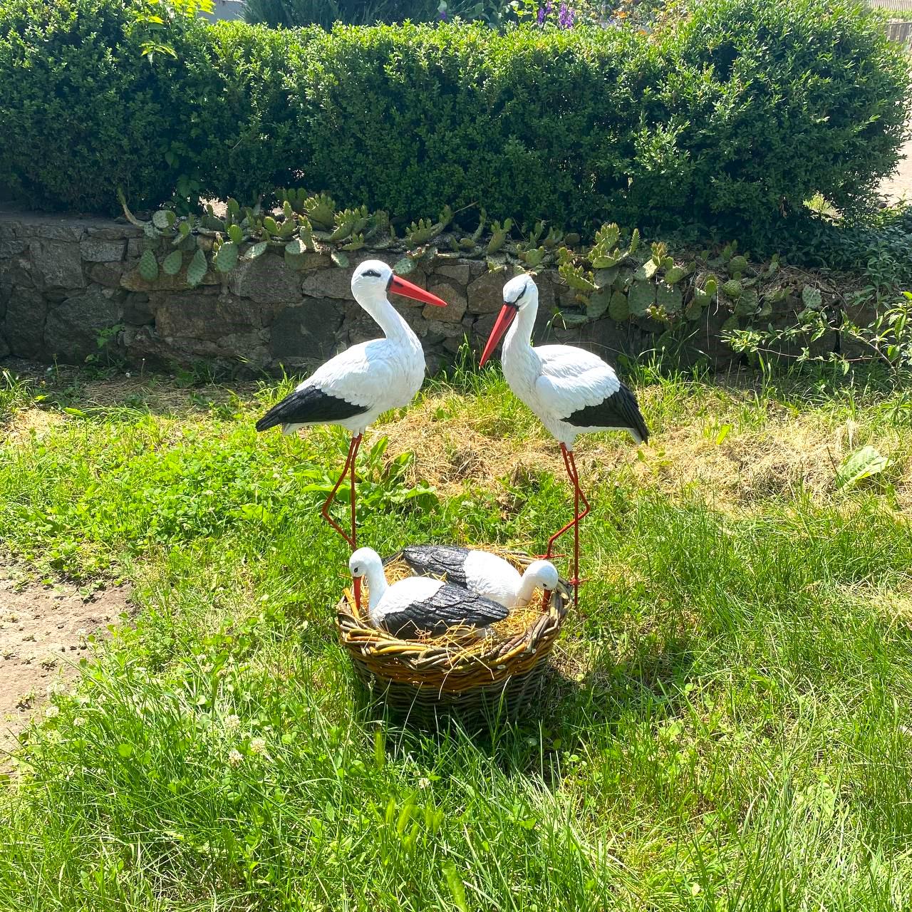 Набір садових фігур Родина лелек №148 - фото 5 Набір садових фігур Родина лелек №148 - фото 5