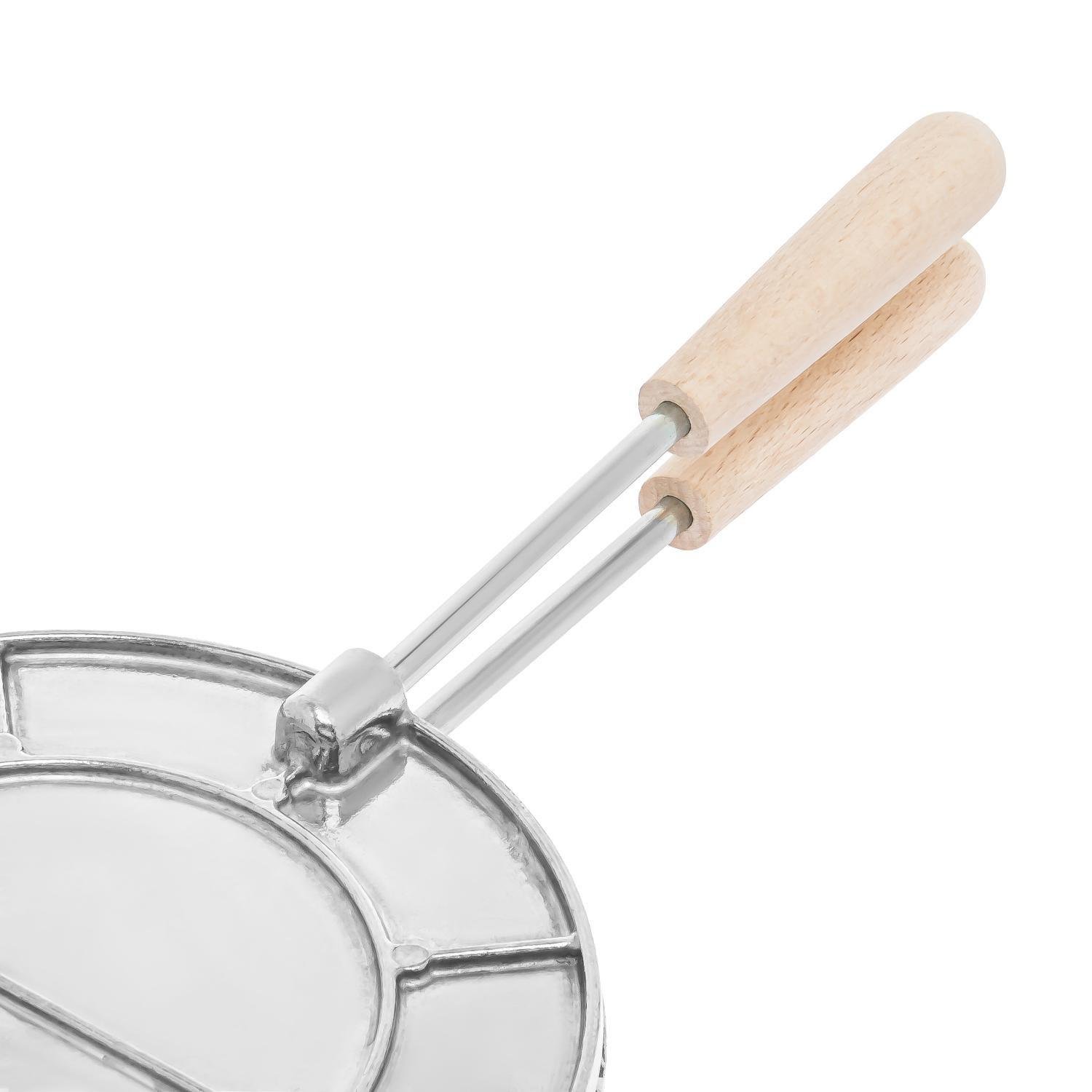 Форма для випічки вафельних коржів для тортових вафель на плиті Ø 18 см зі знімними ручками (28843773) - фото 11 Форма для випічки вафельних коржів для тортових вафель на плиті Ø 18 см зі знімними ручками (28843773) - фото 11