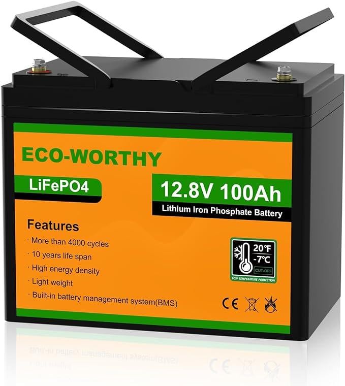 Акумулятор Eco Worthy LiFePO4 100 Ah 12V BMS 1280Wh (19039065)