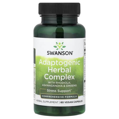 Ашваганда Swanson Adaptogenic Herbal Complex with Rhodiola Ashwagandha & Ginseng 60 VegCaps (SWV-11095)