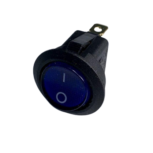 Переключатель Lemanso LSW07 KCD1-101N-8 круглый с подсветкой Синий