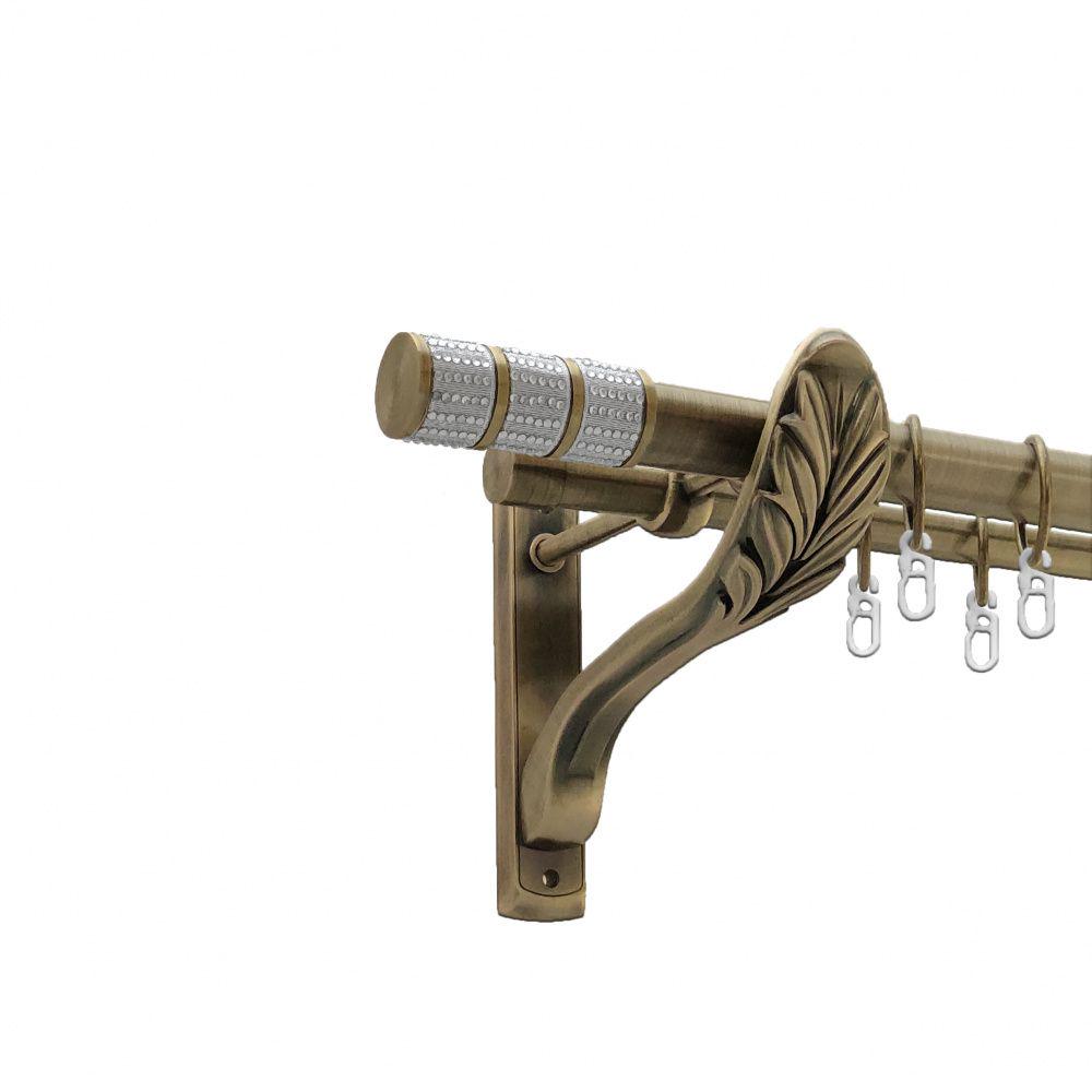 Карниз Orvit Діанела дворядний гладкий 25/19 мм 240 см Антик (4301656)