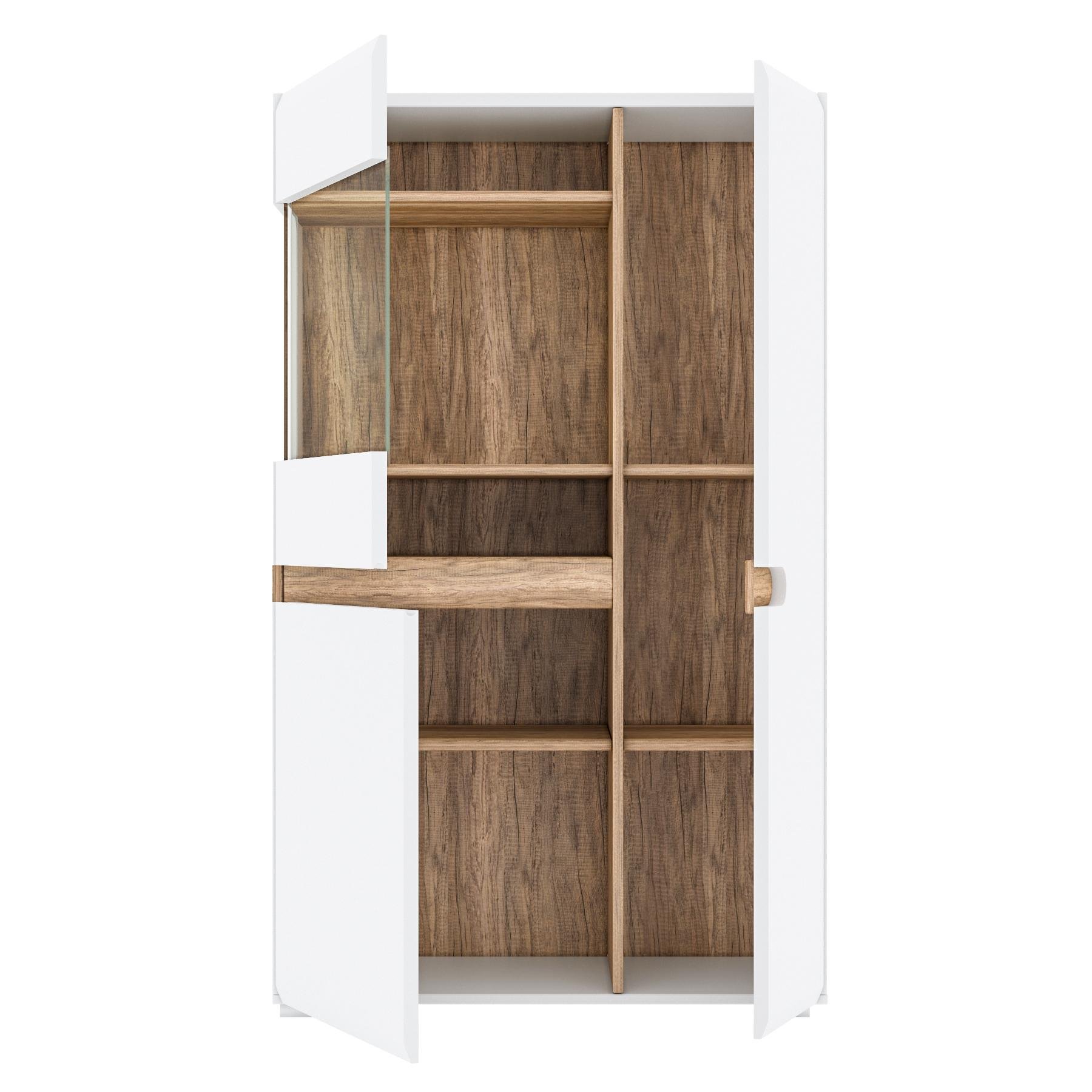 Вітрина Blonski Letis U1 ліва 1430х850х420 мм Білий/Дуб каньйон/Білий глянець - фото 2 Вітрина Blonski Letis U1 ліва 1430х850х420 мм Білий/Дуб каньйон/Білий глянець - фото 2