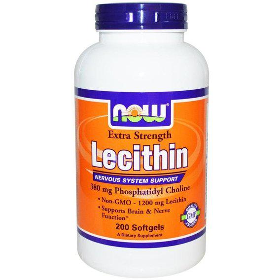 Лецитин NOW Foods Lecithin 1200 мг 200 Softgels