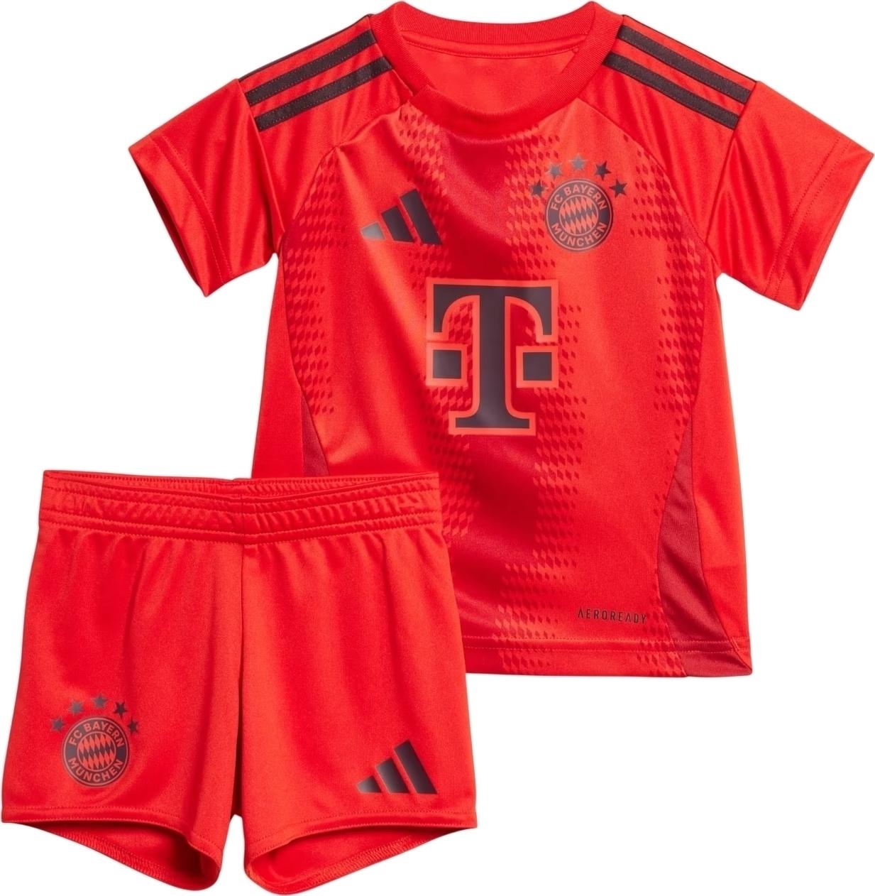 Футбольная форма детская Бавария 2024-2025 домашняя 125-135 см Красно-черный (F0006)