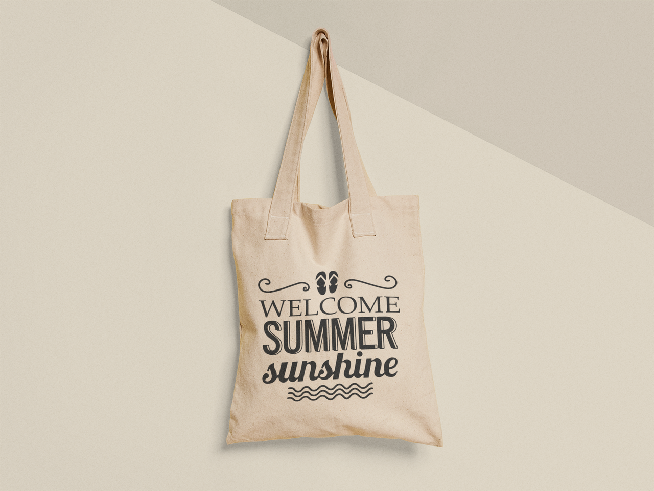 Эко-сумка шоппер с принтом "Welcom Summer Sunshine" 38х40 см Бежевый (ПН454-Т) Эко-сумка шоппер с принтом "Welcom Summer Sunshine" 38х40 см Бежевый (ПН454-Т)