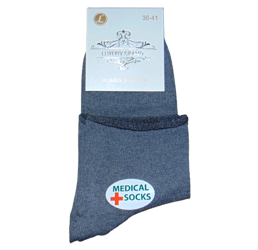 Носки без резинки Luxury Brand р. 36-41 Серый (1651971626)