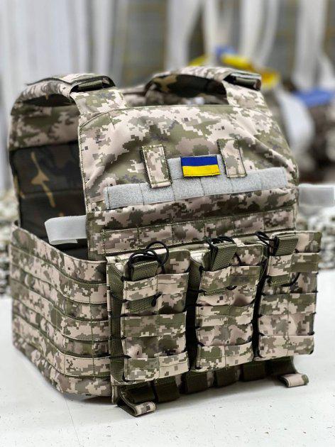 Плитоноска з трьома підсумками під магазини АК Олива (34697) - фото 4 Плитоноска з трьома підсумками під магазини АК Олива (34697) - фото 4