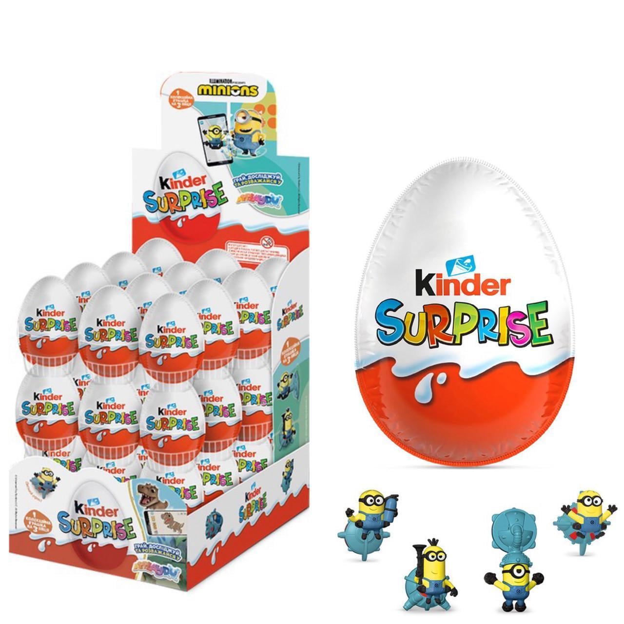 Набір шоколадних яєць Kinder Surprise Minions 20 г х 36 шт. (2235048793)