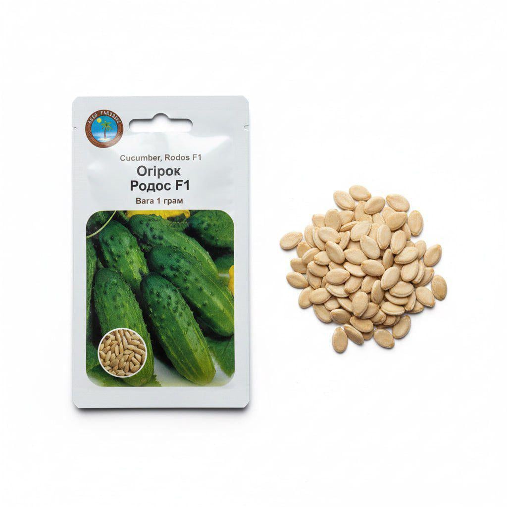 Насіння огірка Родос F1 Agro Paradise 1 г середньостиглий бджолозапильний гібрид Насіння огірка Родос F1 Agro Paradise 1 г середньостиглий бджолозапильний гібрид