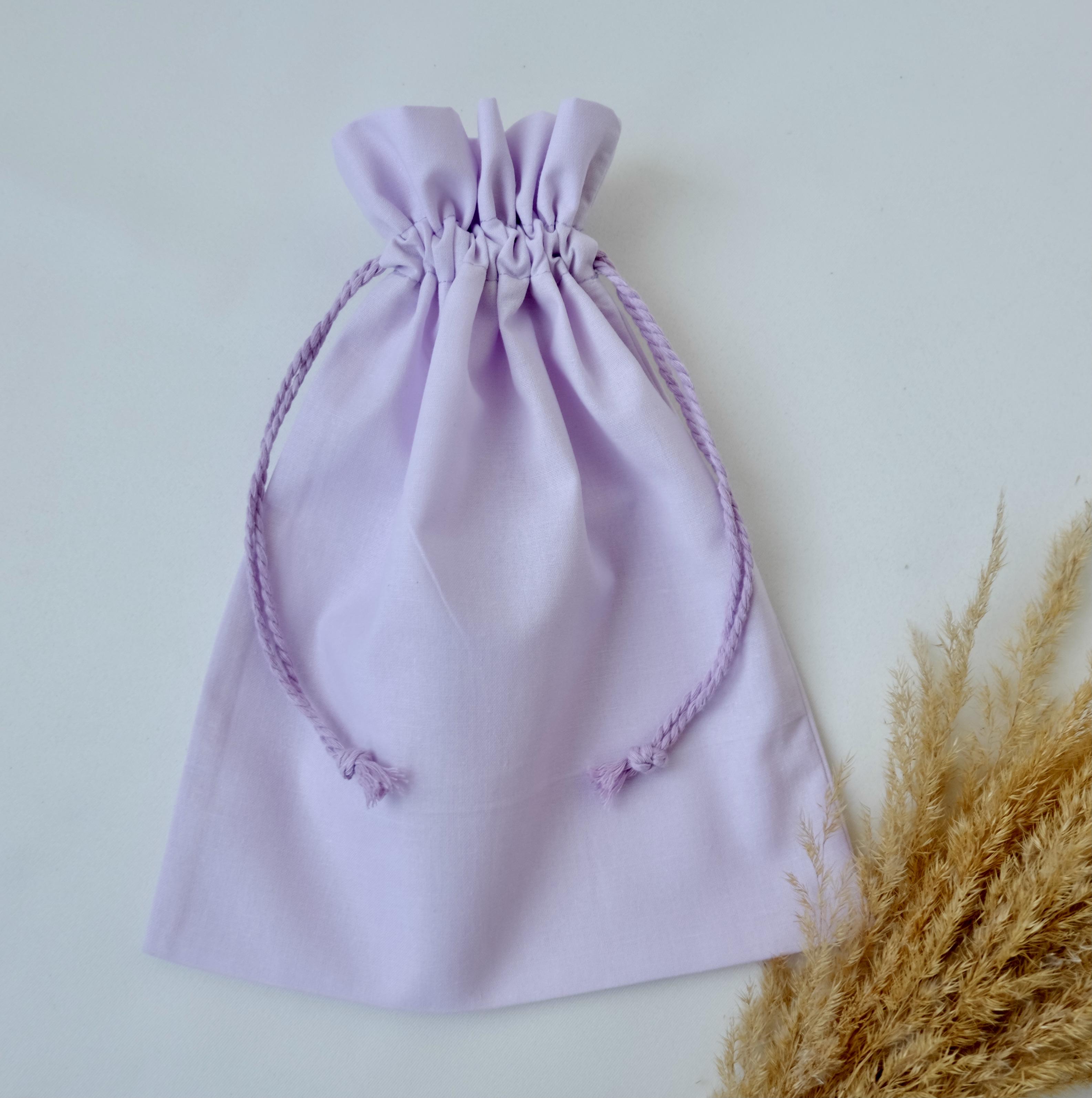 Мішок текстильний для пакування подарунків 25х20 см Бузковий (29175389) - фото 2 Мішок текстильний для пакування подарунків 25х20 см Бузковий (29175389) - фото 2