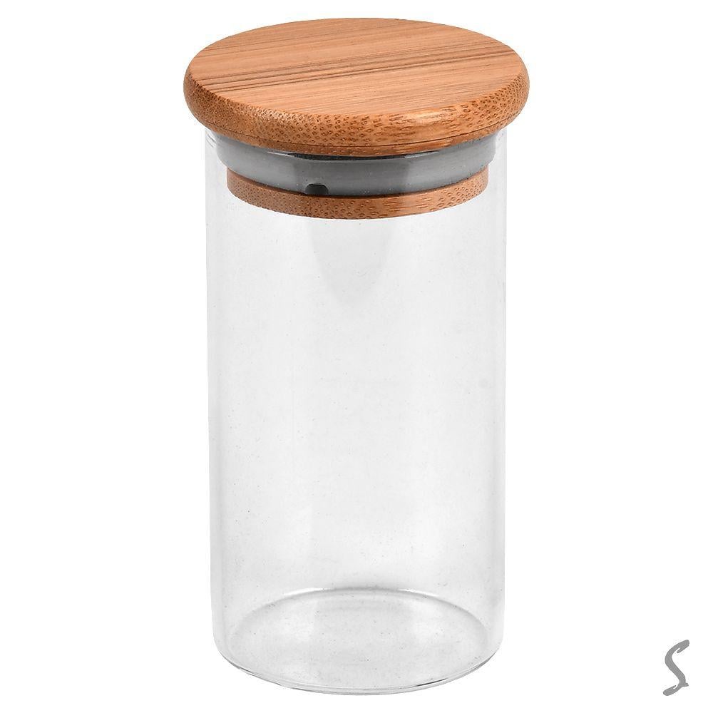 Банка с бамбуковой крышкой 120 мл 4,7х9 см (R101224-9) - фото 2 Банка с бамбуковой крышкой 120 мл 4,7х9 см (R101224-9) - фото 2