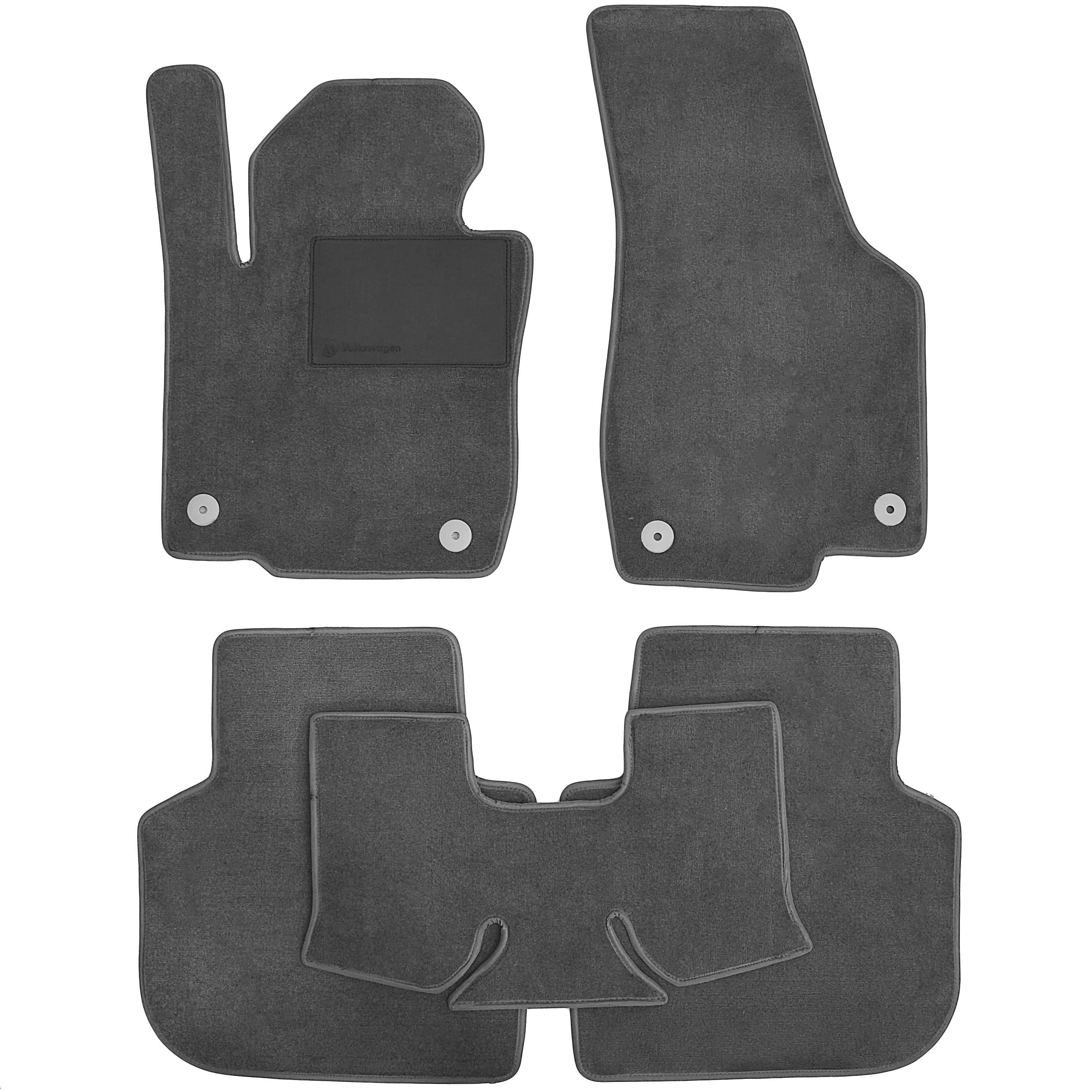 Коврики в салон для Volkswagen Passat USA '20- текстильные Серый (226863)
