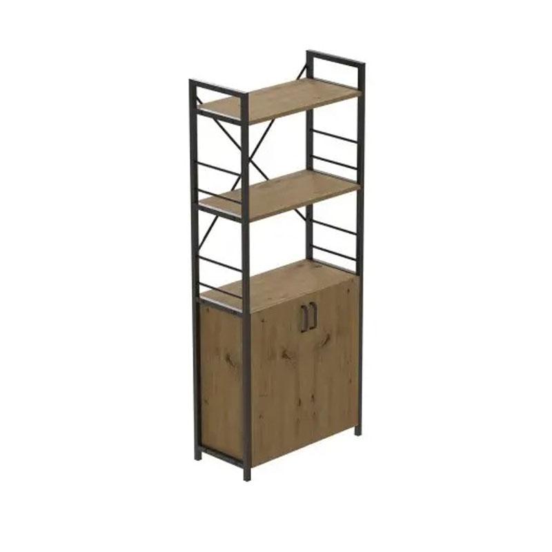 Этажерка Ferrum-decor Коннект 3/60 с тумбой ДСП 144x60x28 см Черный/Артизан (FRD-104447) - фото 4