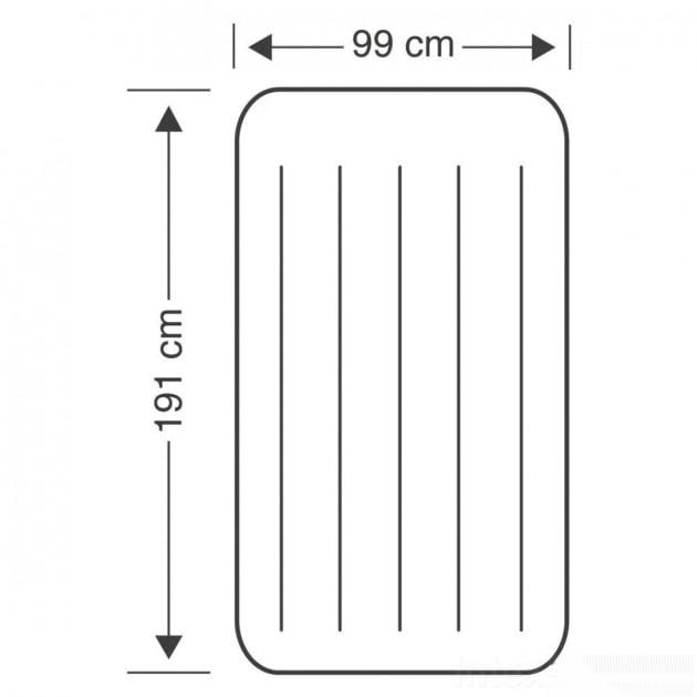 Надувний матрац Intex Twin Pillow Rest односпальний з насосом 99х191х25 см (64146) - фото 5