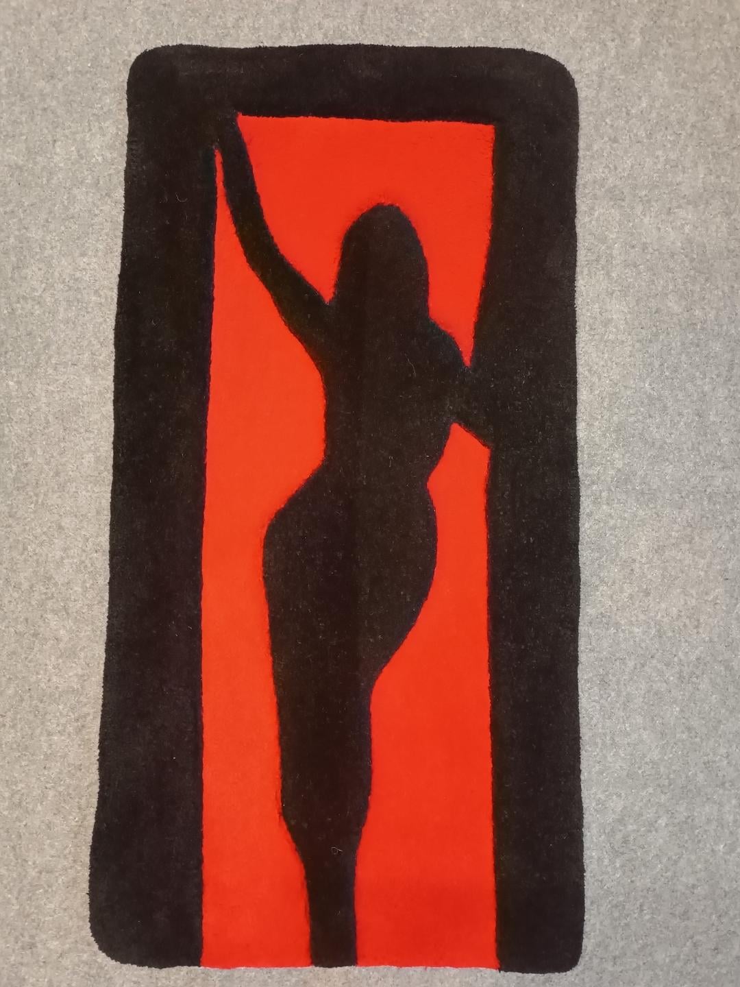 Ковер прямоугольный Женский силуэт гипоаллергенный (31289297)