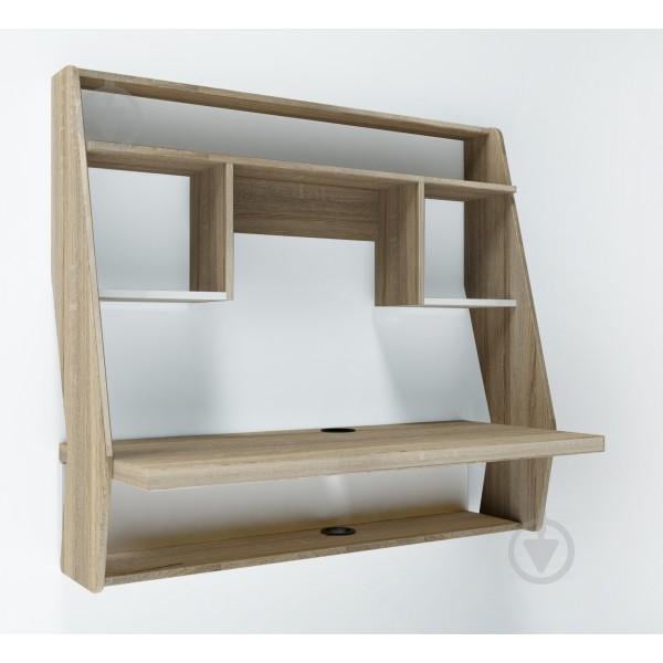 Навесной компьютерный стол Comfy Home AirTable-III SW (санома/белый) Навесной компьютерный стол Comfy Home AirTable-III SW (санома/белый)