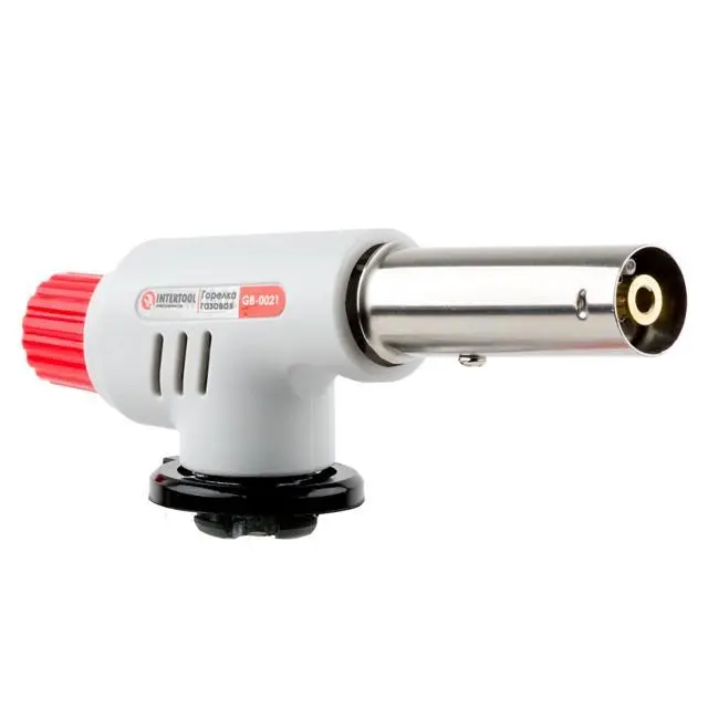 Пальник газовий Intertool GB-0021 п'єзозапалювання на регуляторі