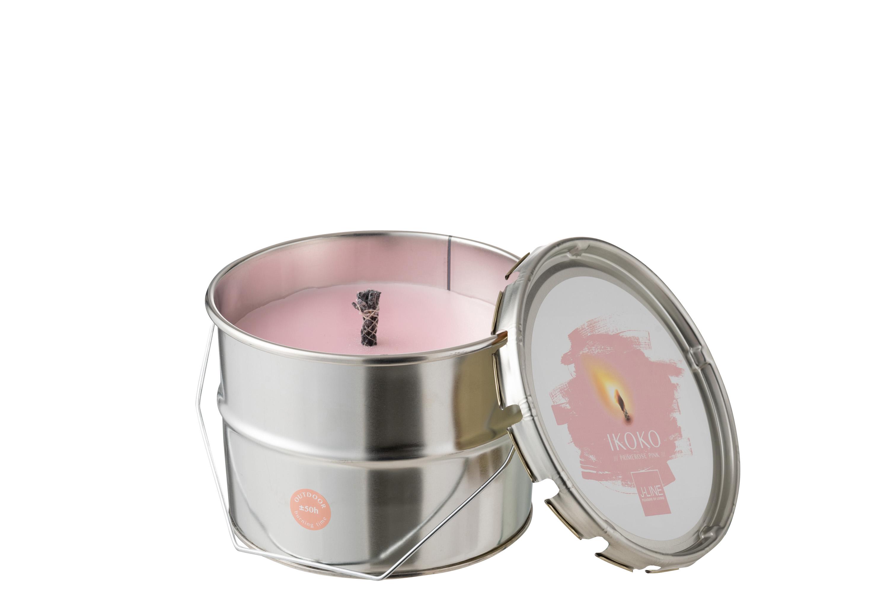 Свеча уличная J-LINE с цитрусовым ароматом 3 кг Розовый