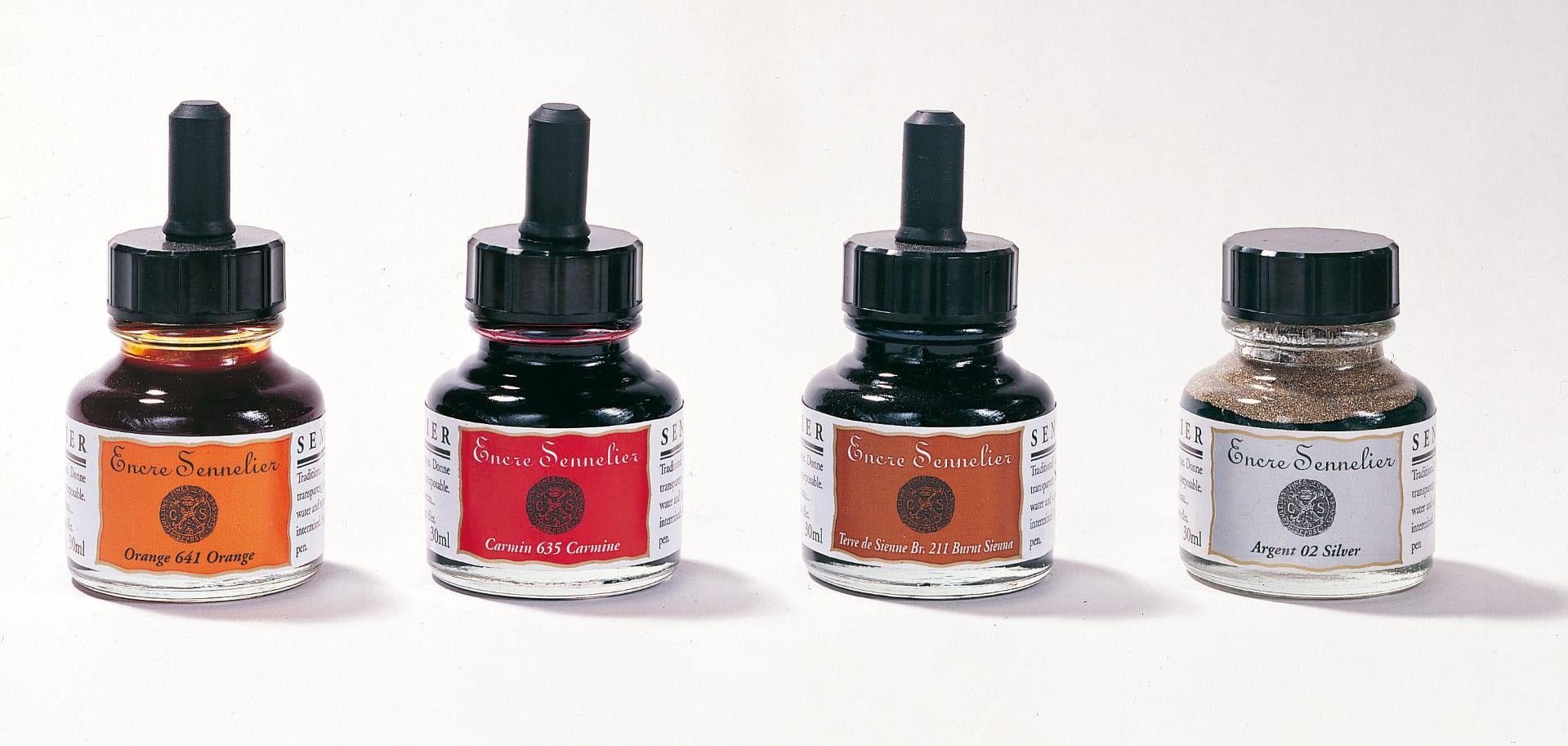 Набор для каллиграфии Sennelier 4 баночки с чернилом по 30 мл