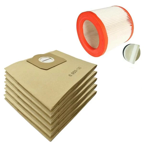 Набор моющий фильтр и 5 мешков совместимых с пылесосом Karcher WD3/MV3/SE4001/A2299/K2201 F/K2150