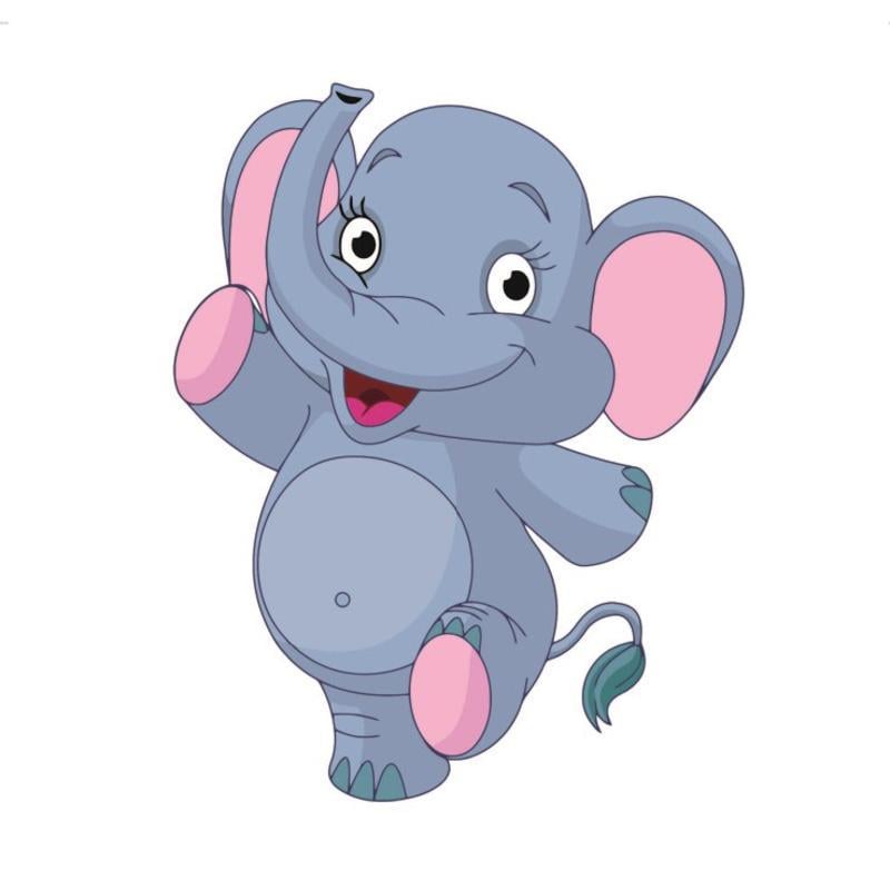 Картина за номерами Strateg Маленьке слоненя 30x30 см (ES027)