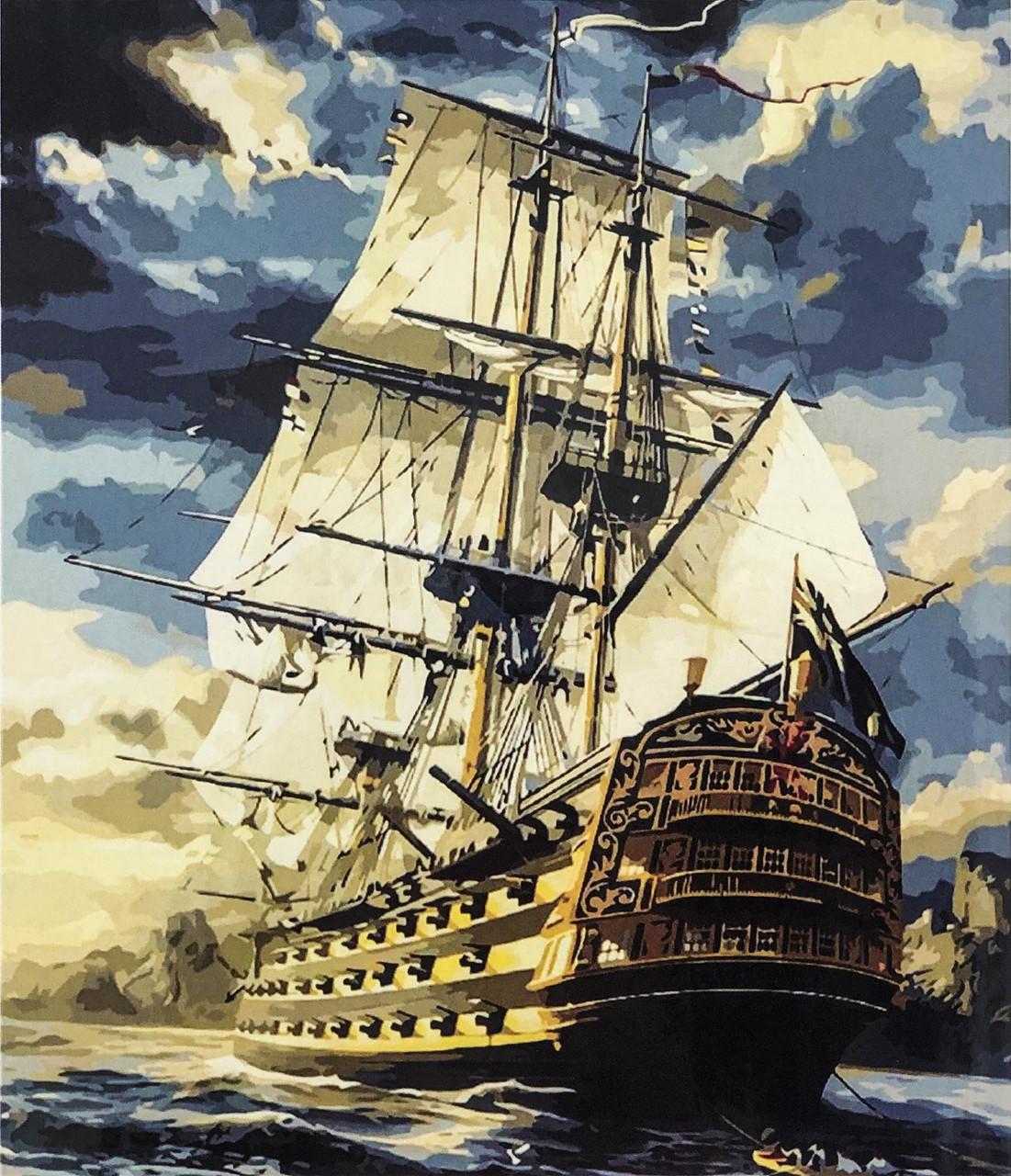 Набор алмазной вышивки на подрамнике Фрегат 3 50x40 см (АЛП-881)