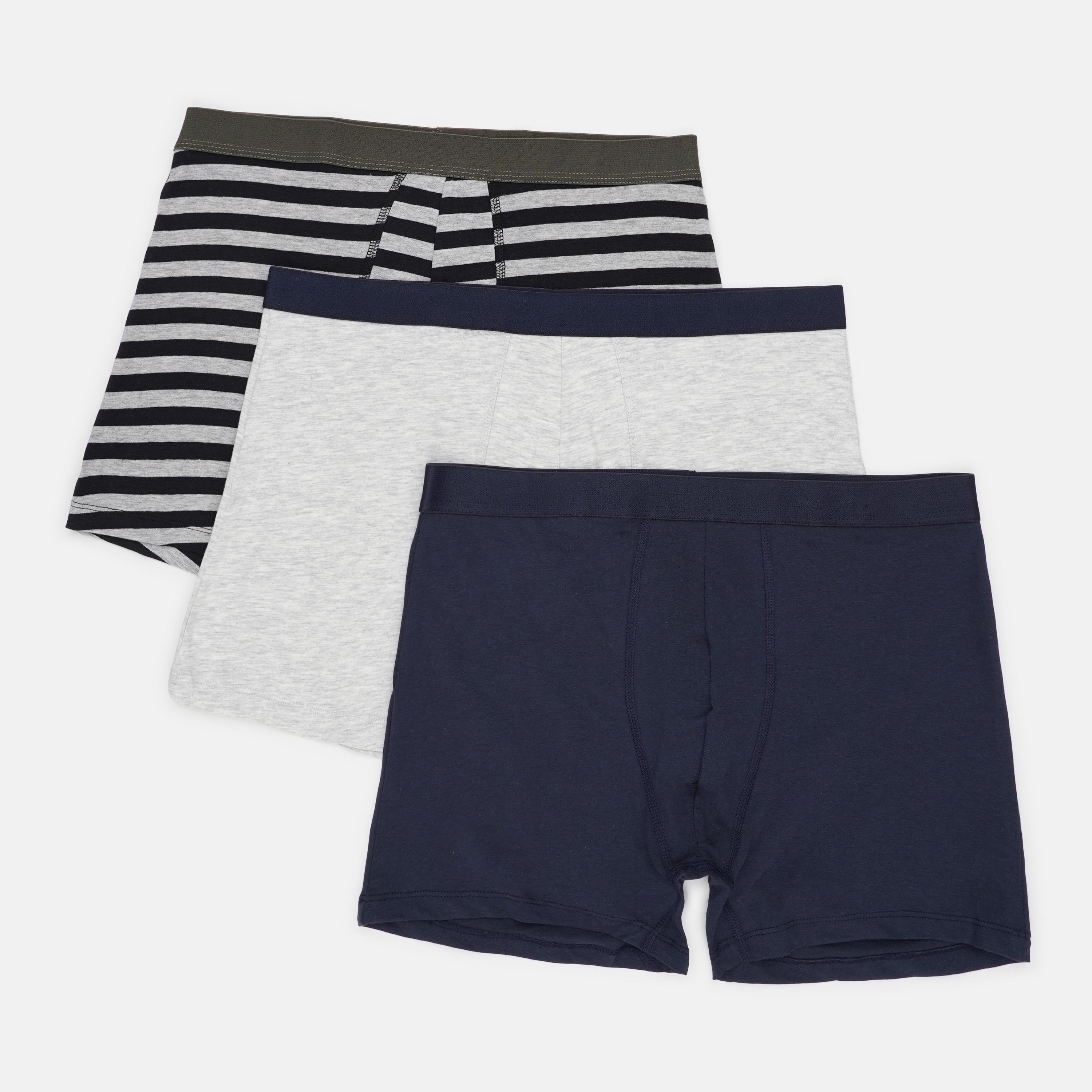 Труси Basic Collection 3 шт. L Сірий/Синій (1438090227)