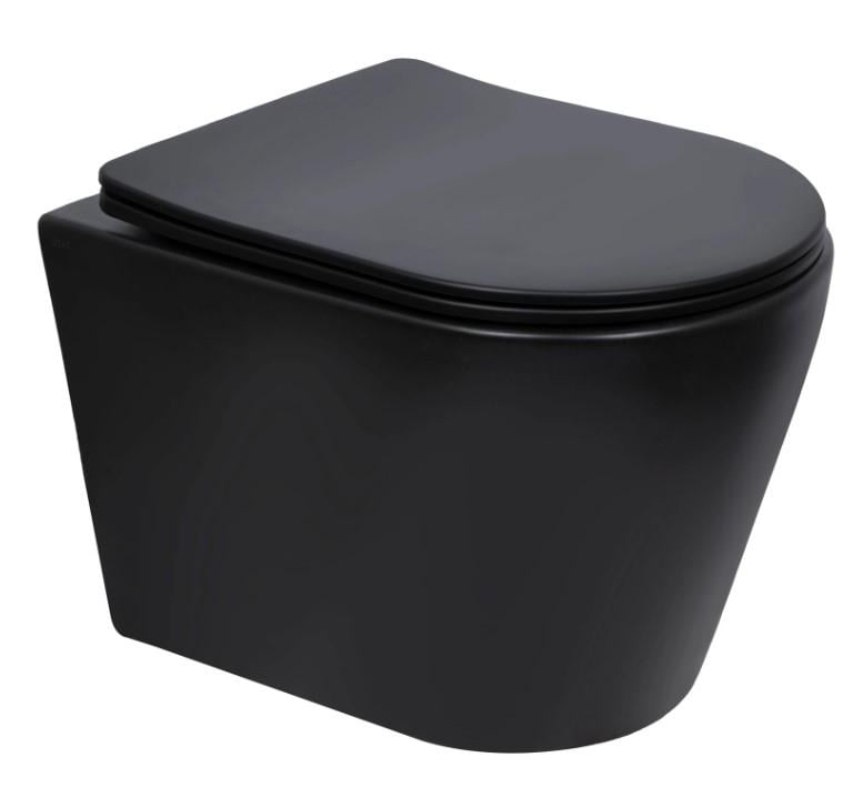 Унітаз підвісний Qtap Scorpio Ultra Quiet з сидінням Slim Duroplast/Soft-close/Quick Release (QT14332380AMB)