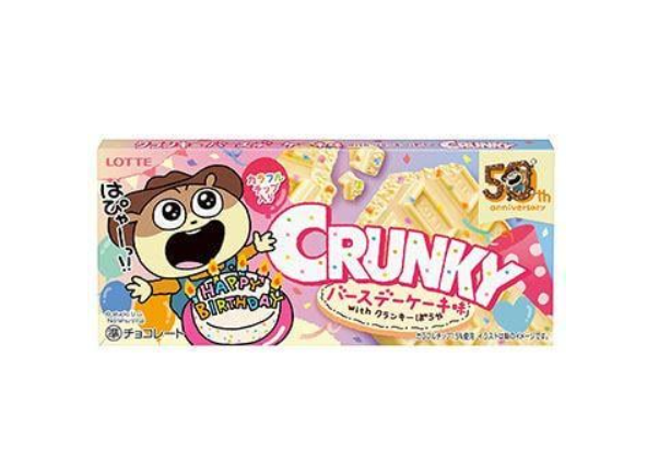Білий шоколад з кольоровими цукерками Lotte Crunky Birthday Cake 45 г