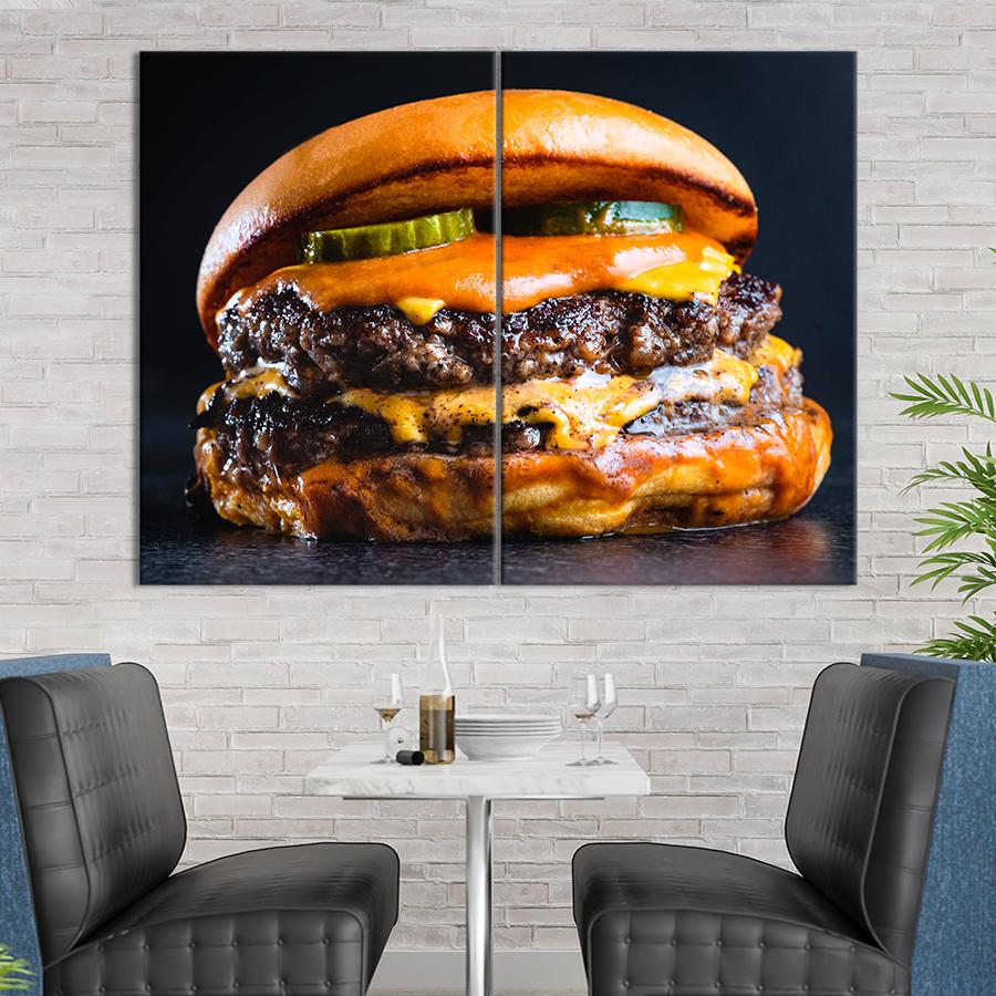 Настенний декор Чизбургер с маринованными огурчиками 111x81 см (A405-2)