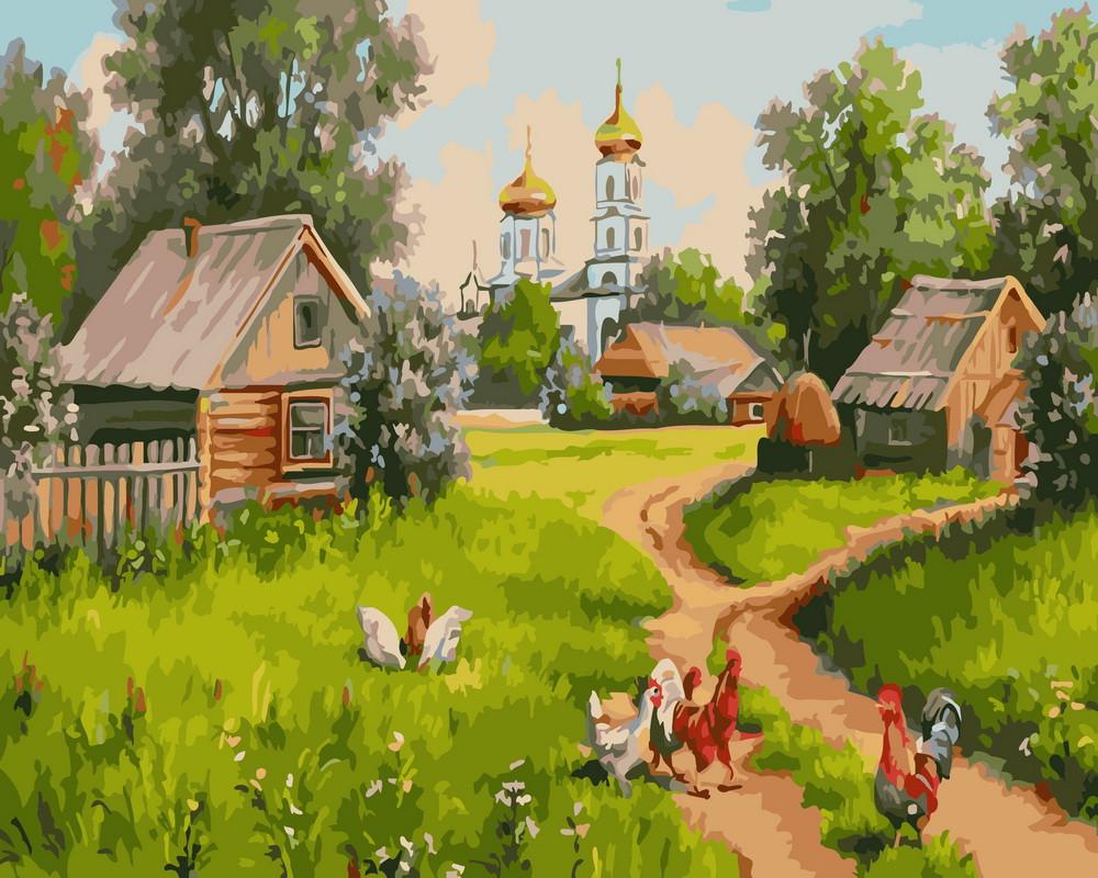Картина по номерам Rainbow Art Деревенский двор 40x50 см (BRM3898)