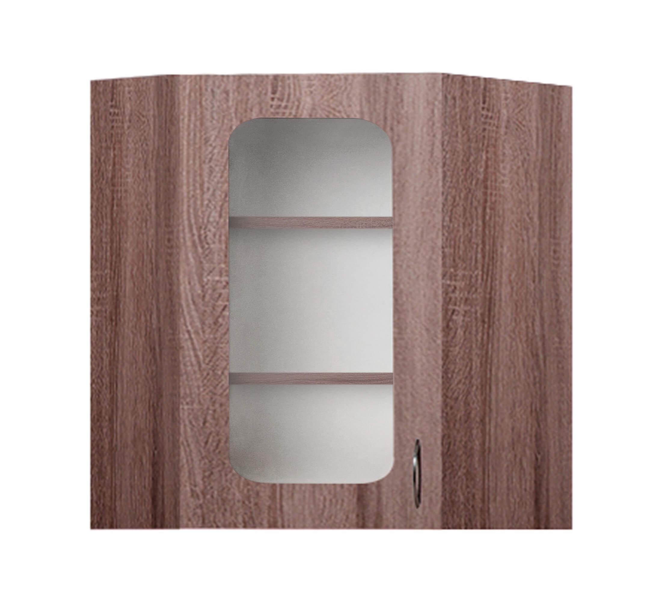 Шкаф угловой МАКСИ-МЕбель навесной витрина стекло 4 мм High (5103634)