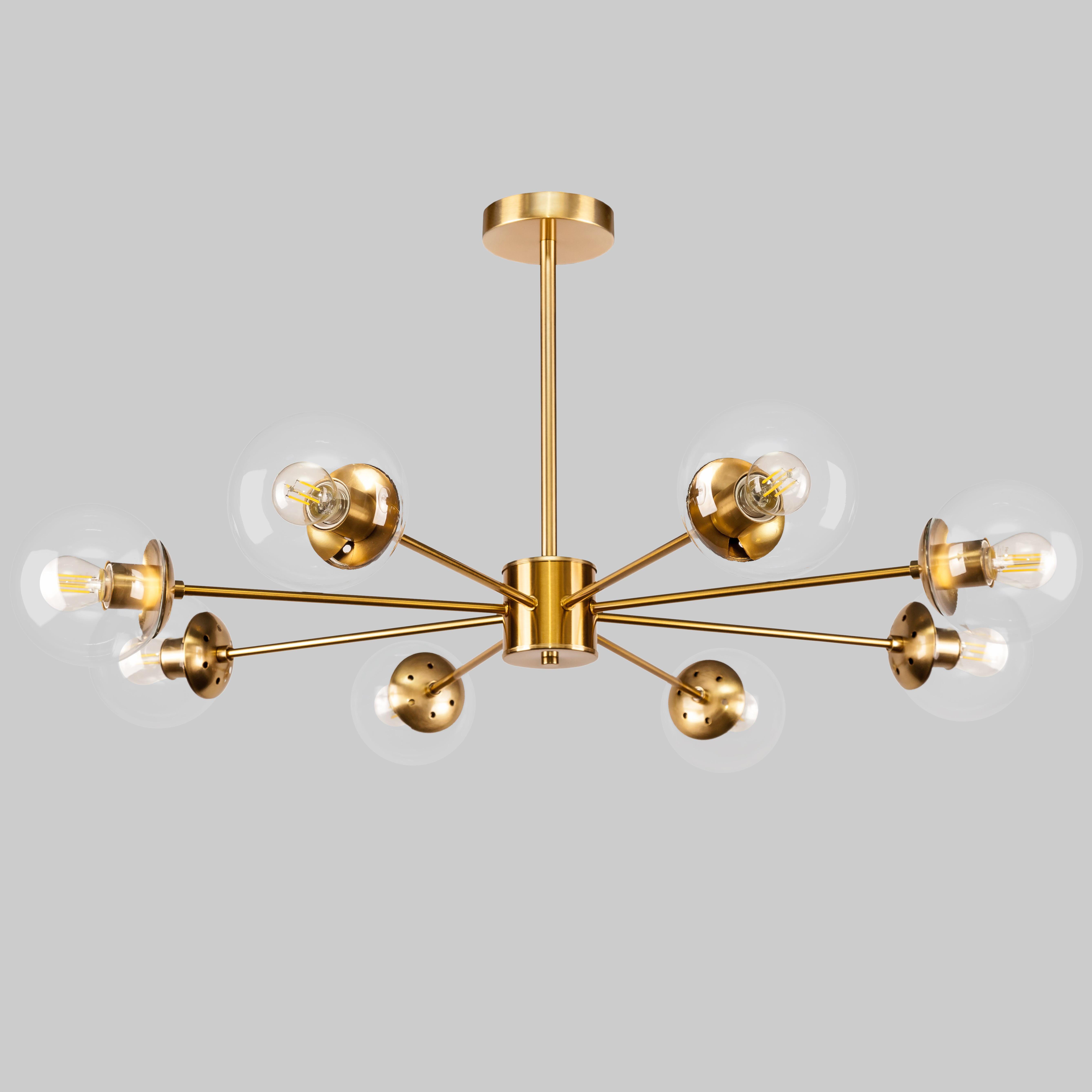 Люстра на 8 плафонов Бронзовый (52-9807-8 BRZ+CL)