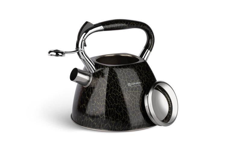 Чайник зі свистком Edenberg EB-1985 із нержавіючої сталі 3 л Чорний (57-46-EB-1985-2) - фото 2 Чайник зі свистком Edenberg EB-1985 із нержавіючої сталі 3 л Чорний (57-46-EB-1985-2) - фото 2