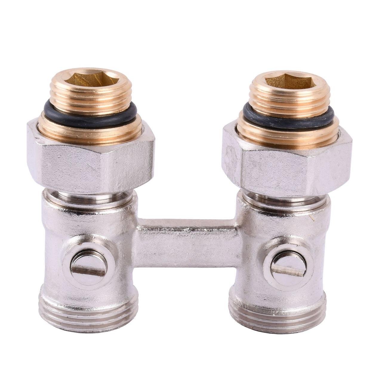 Вузол нижнього підключення панельного радіатора Solomon NV 5103 прямий кульовий 3/4" (2642390306)