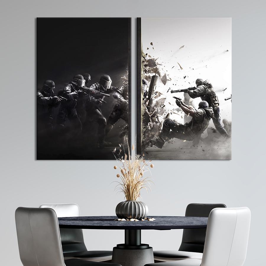 Картина на холсте Tom Clancy's Rainbow Six Осада 165x122 см (1438-2)