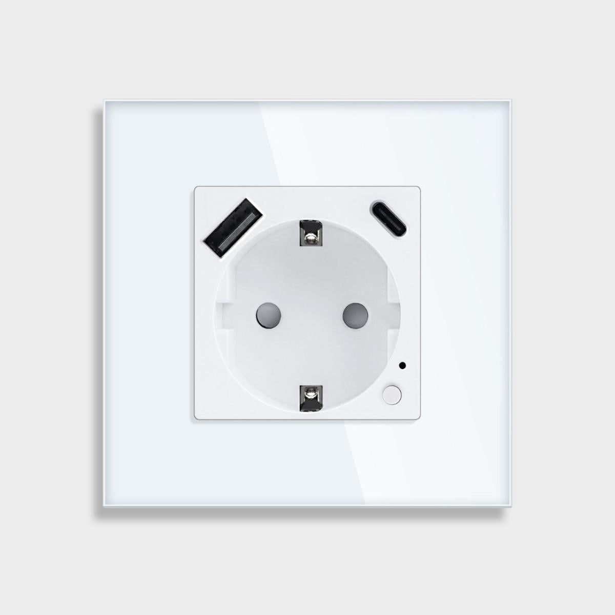 Розетка с USB Tuya smart Zigbee Белый (WH00873)